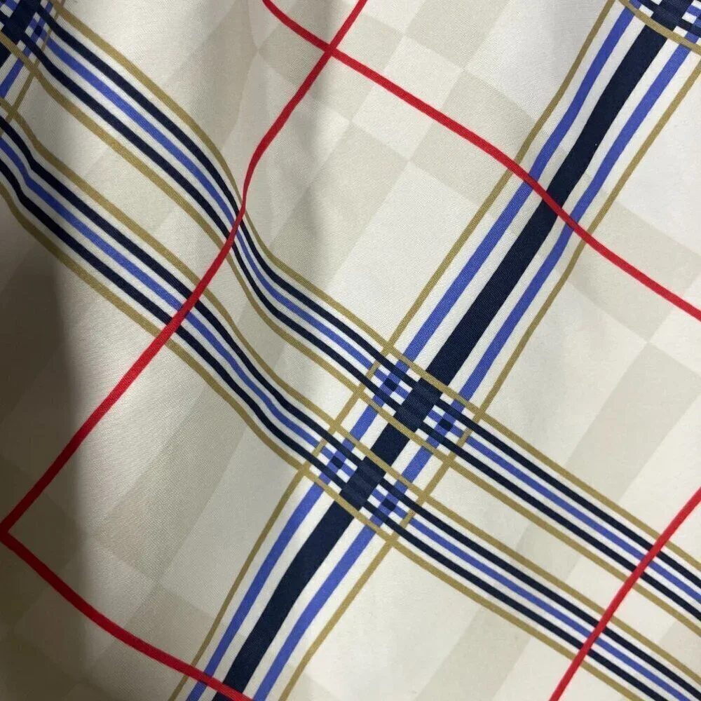 Speedo Men's White Blue Red Plaid Swim Trunks Size: 34 Beach Summer!